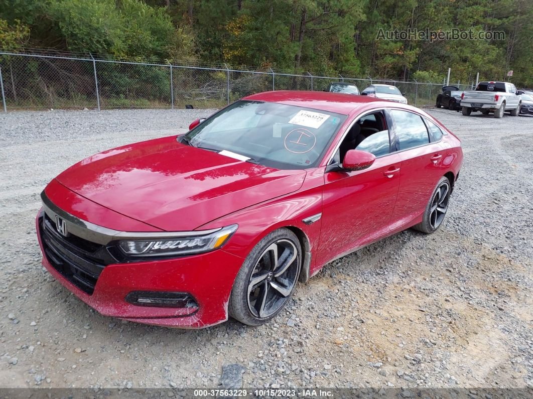 2019 Honda Accord Sedan Sport 1.5t Red vin: 1HGCV1F30KA073874