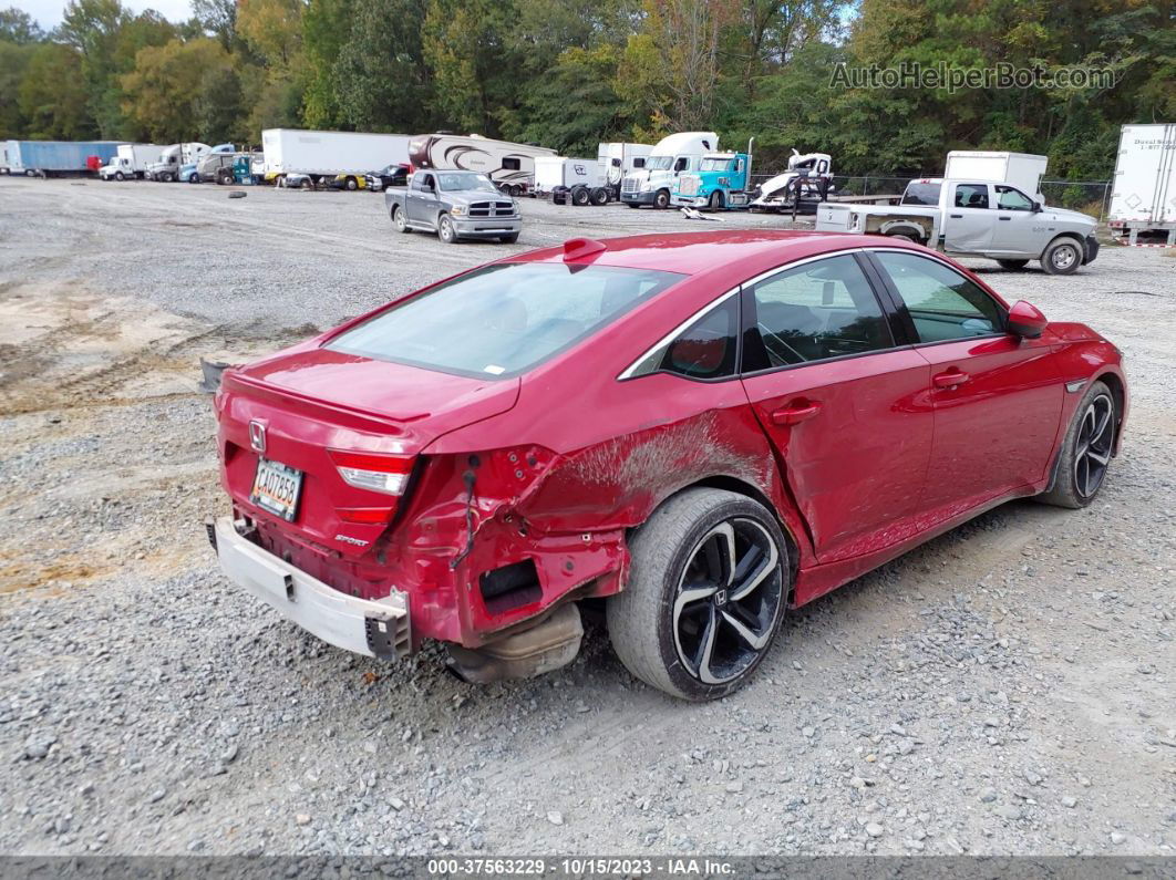 2019 Honda Accord Sedan Sport 1.5t Red vin: 1HGCV1F30KA073874