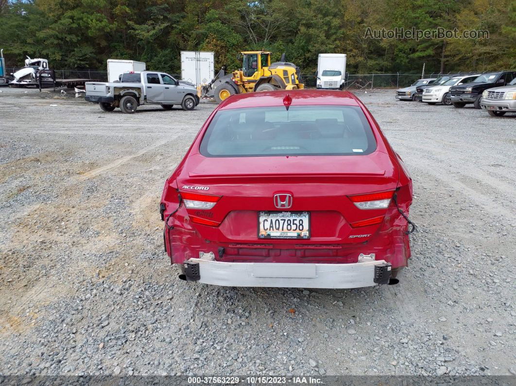 2019 Honda Accord Sedan Sport 1.5t Red vin: 1HGCV1F30KA073874