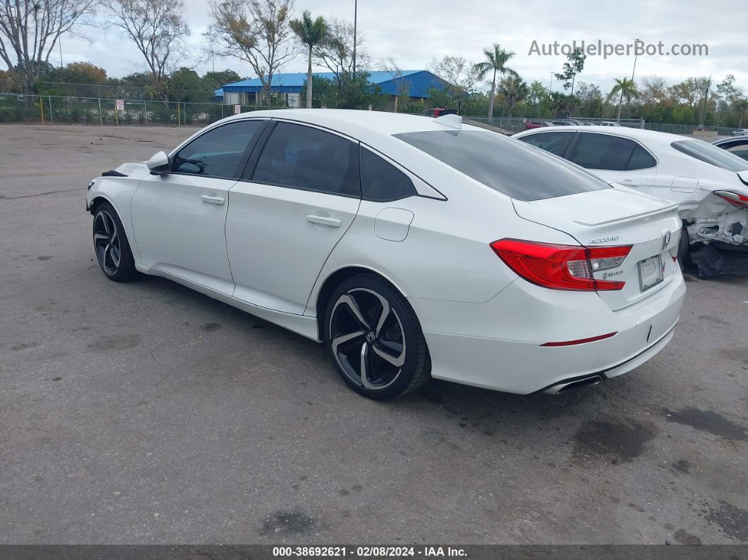 2019 Honda Accord Sport White vin: 1HGCV1F30KA101740