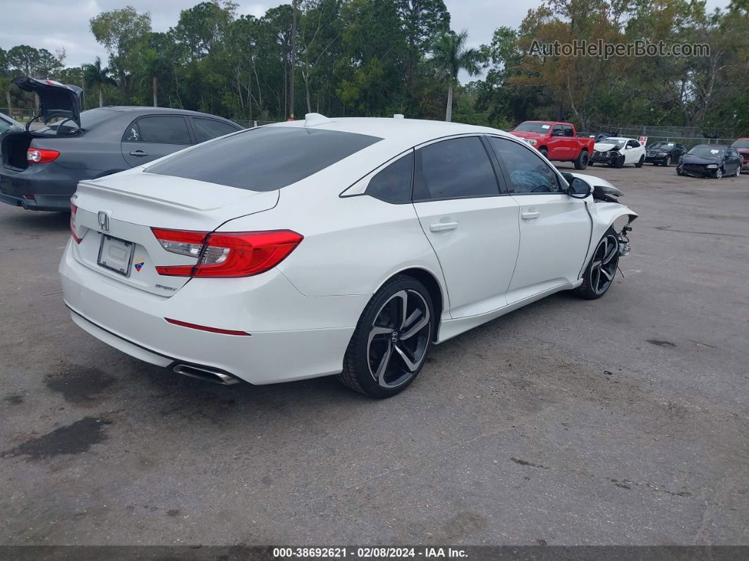 2019 Honda Accord Sport White vin: 1HGCV1F30KA101740