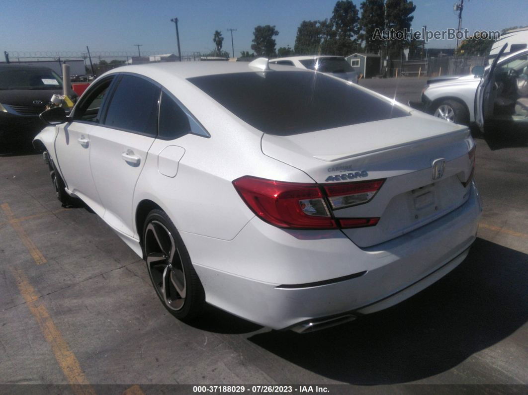 2019 Honda Accord Sedan Sport 1.5t White vin: 1HGCV1F30KA106890