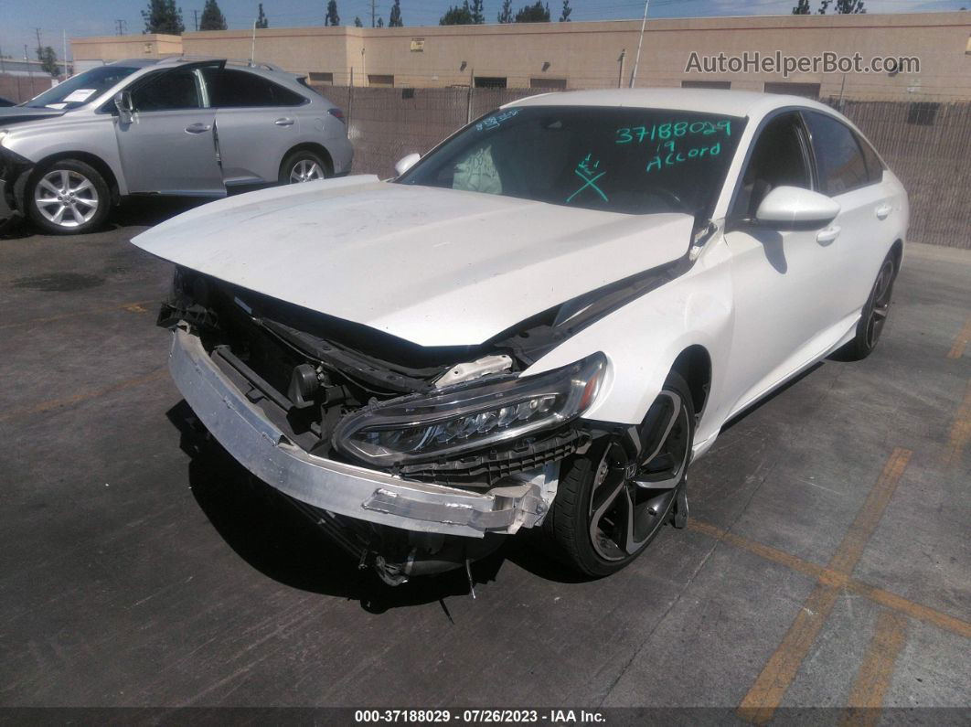 2019 Honda Accord Sedan Sport 1.5t White vin: 1HGCV1F30KA106890