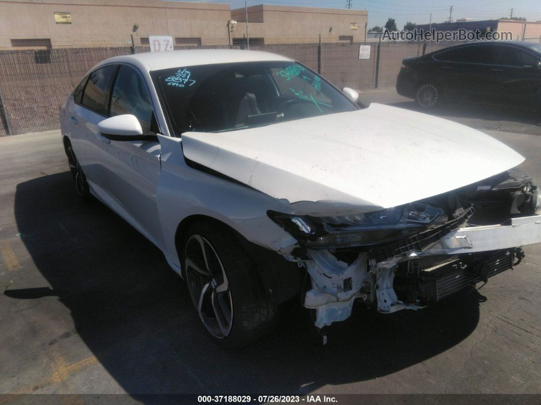 2019 Honda Accord Sedan Sport 1.5t White vin: 1HGCV1F30KA106890