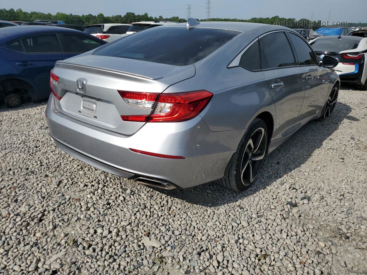 2019 Honda Accord Sport Silver vin: 1HGCV1F30KA107845