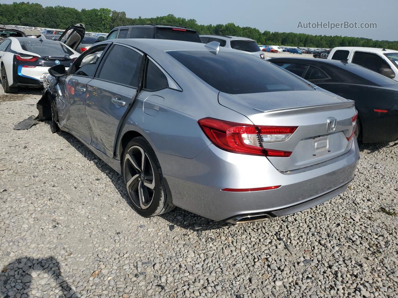 2019 Honda Accord Sport Серебряный vin: 1HGCV1F30KA107845