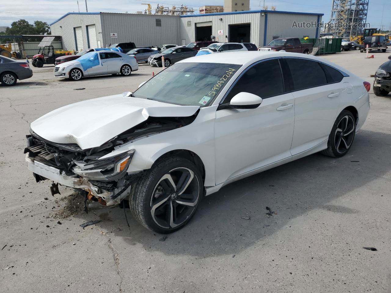 2019 Honda Accord Sport White vin: 1HGCV1F30KA110972