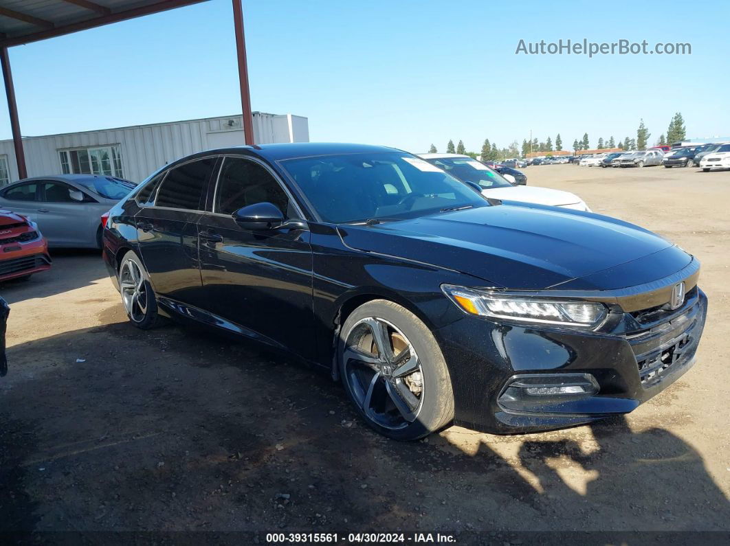 2019 Honda Accord Sport Черный vin: 1HGCV1F30KA136861