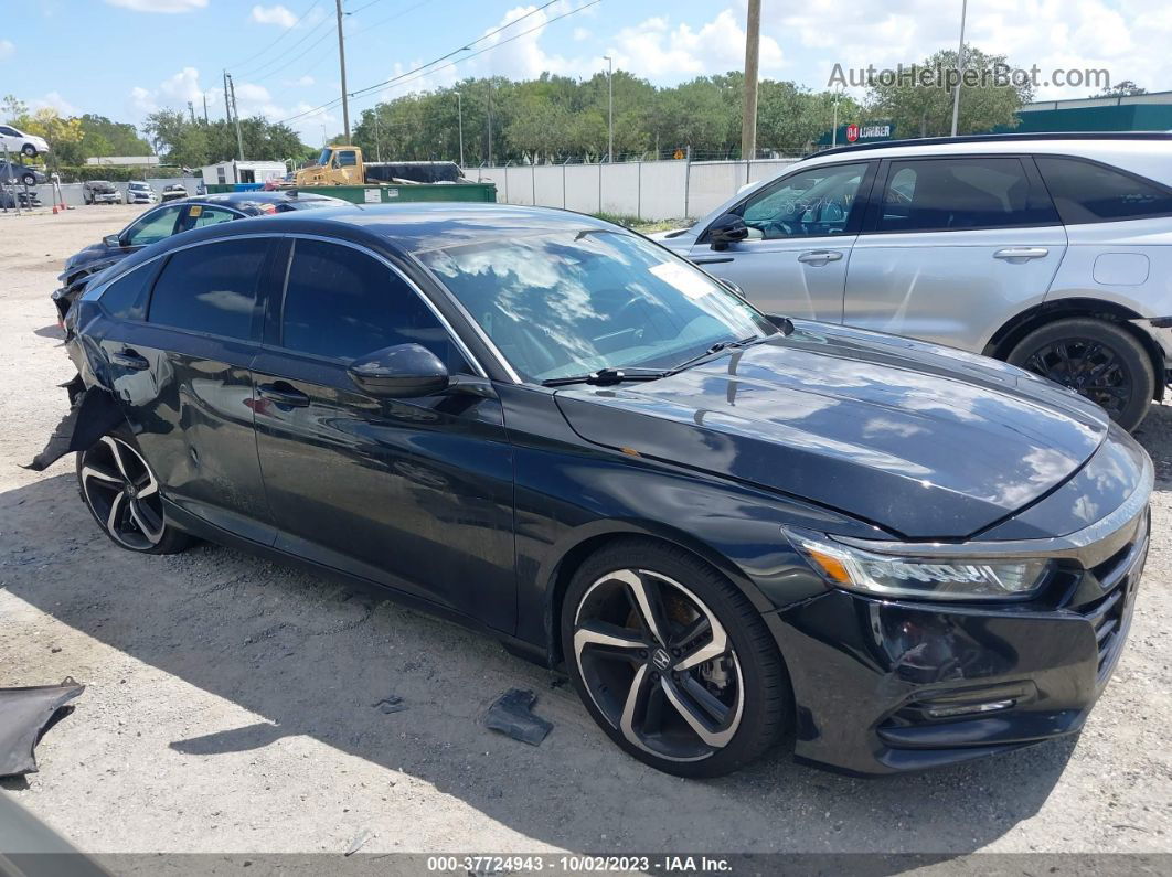 2019 Honda Accord Sedan Sport 1.5t Black vin: 1HGCV1F30KA158651