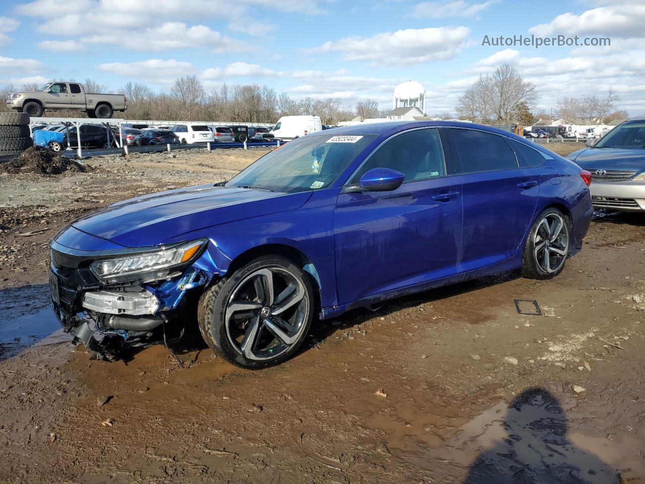 2019 Honda Accord Sport Blue vin: 1HGCV1F30KA167382