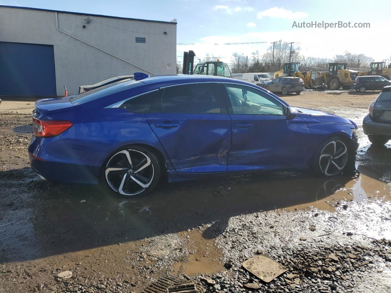 2019 Honda Accord Sport Blue vin: 1HGCV1F30KA167382