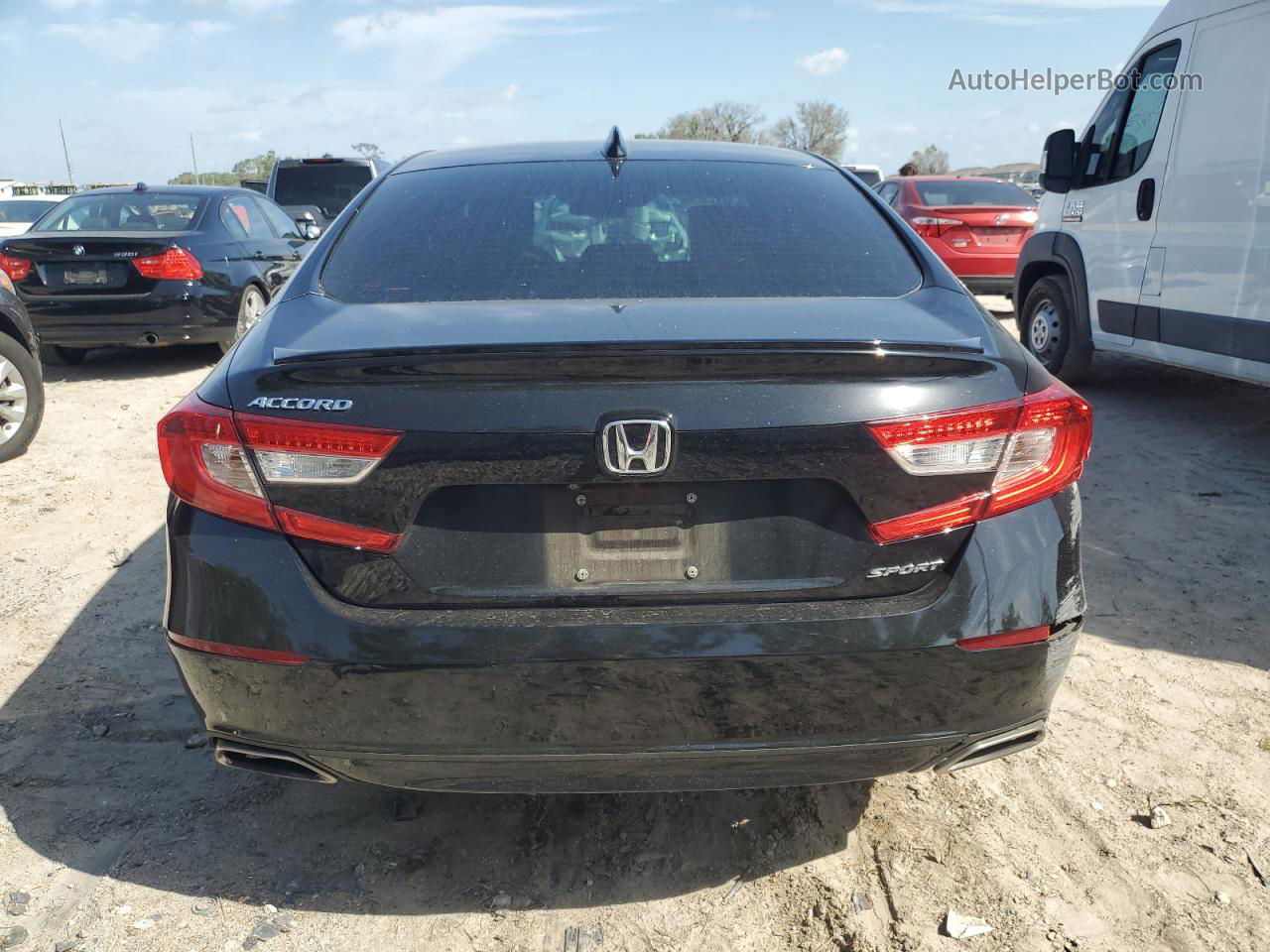 2020 Honda Accord Sport Черный vin: 1HGCV1F30LA104834