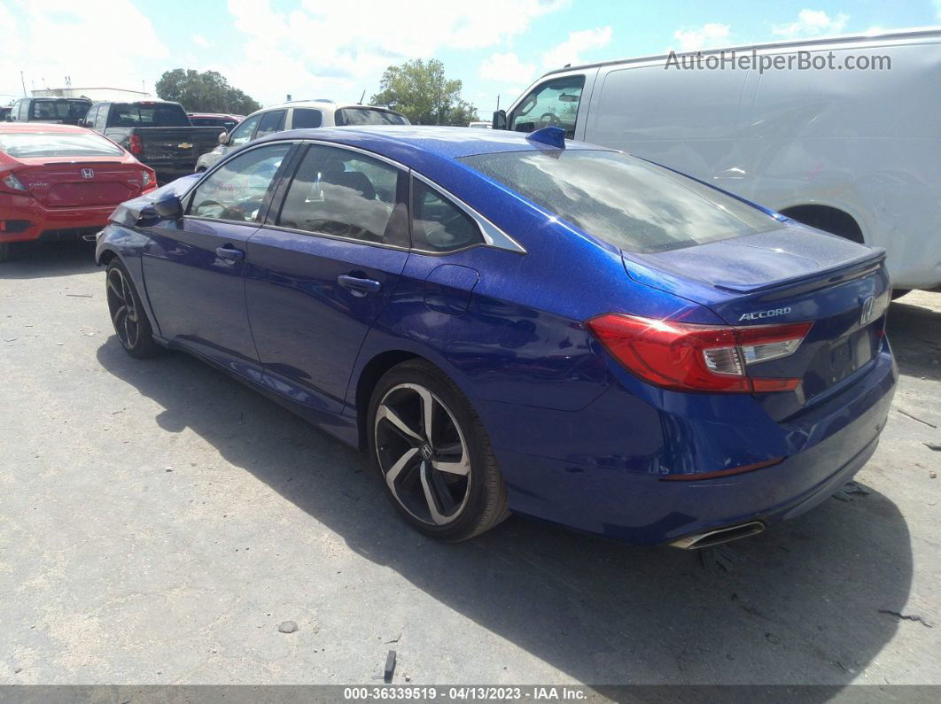 2018 Honda Accord Sport Blue vin: 1HGCV1F31JA024164