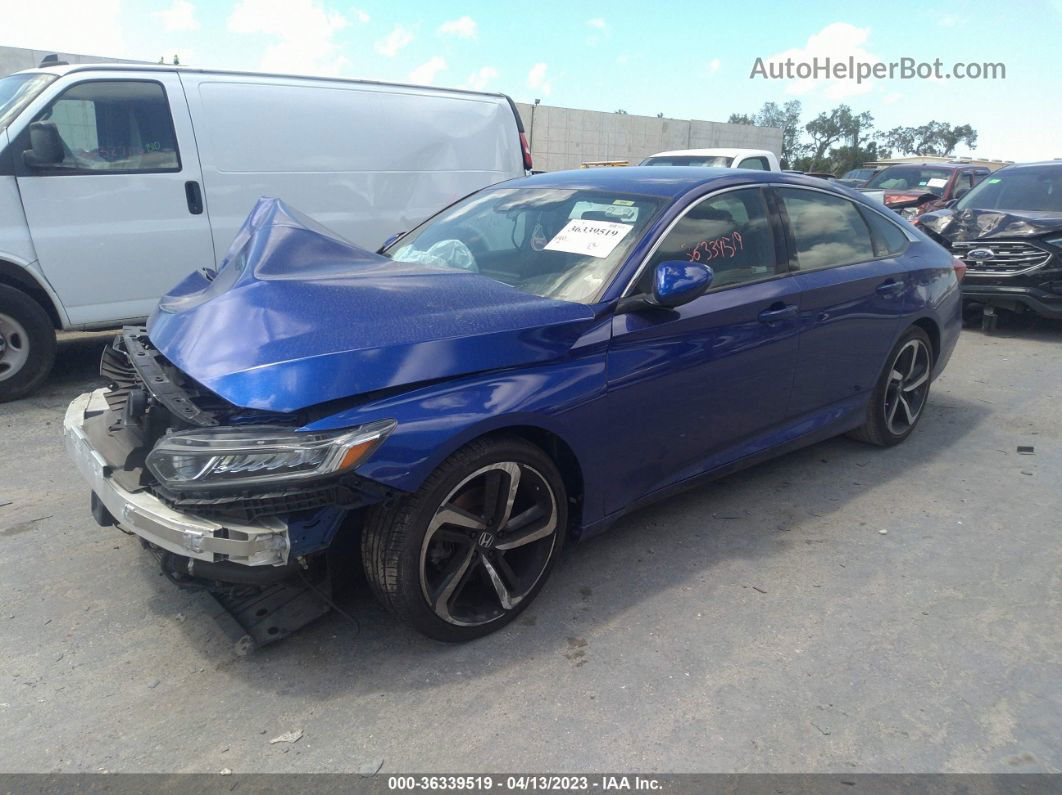 2018 Honda Accord Sport Blue vin: 1HGCV1F31JA024164