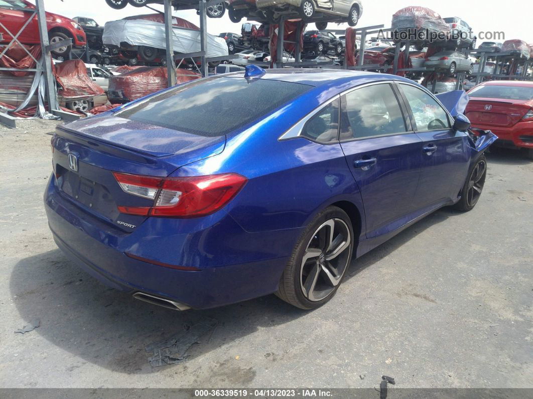 2018 Honda Accord Sport Blue vin: 1HGCV1F31JA024164