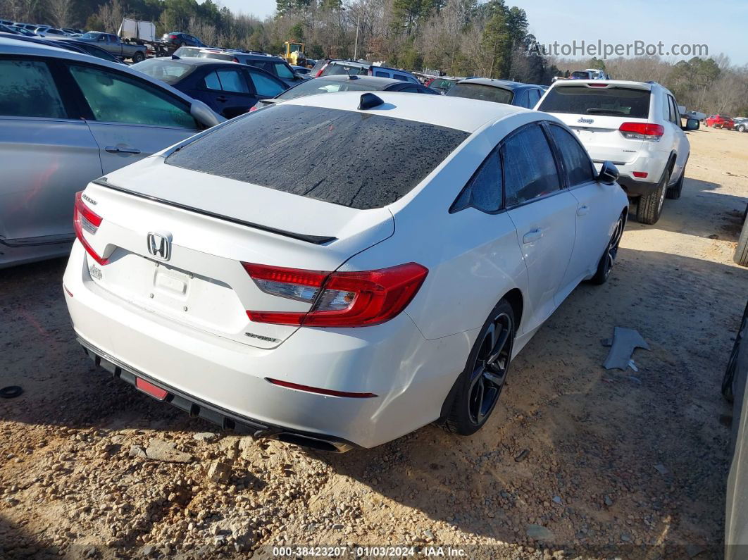 2018 Honda Accord Sport White vin: 1HGCV1F31JA058847