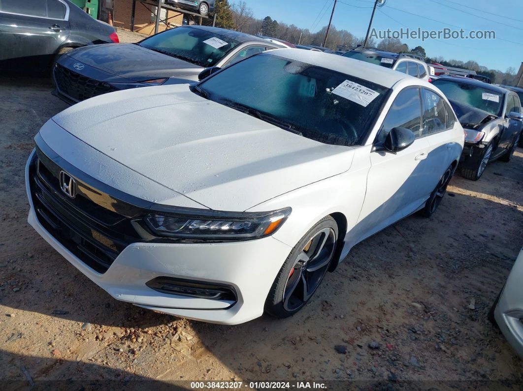 2018 Honda Accord Sport White vin: 1HGCV1F31JA058847