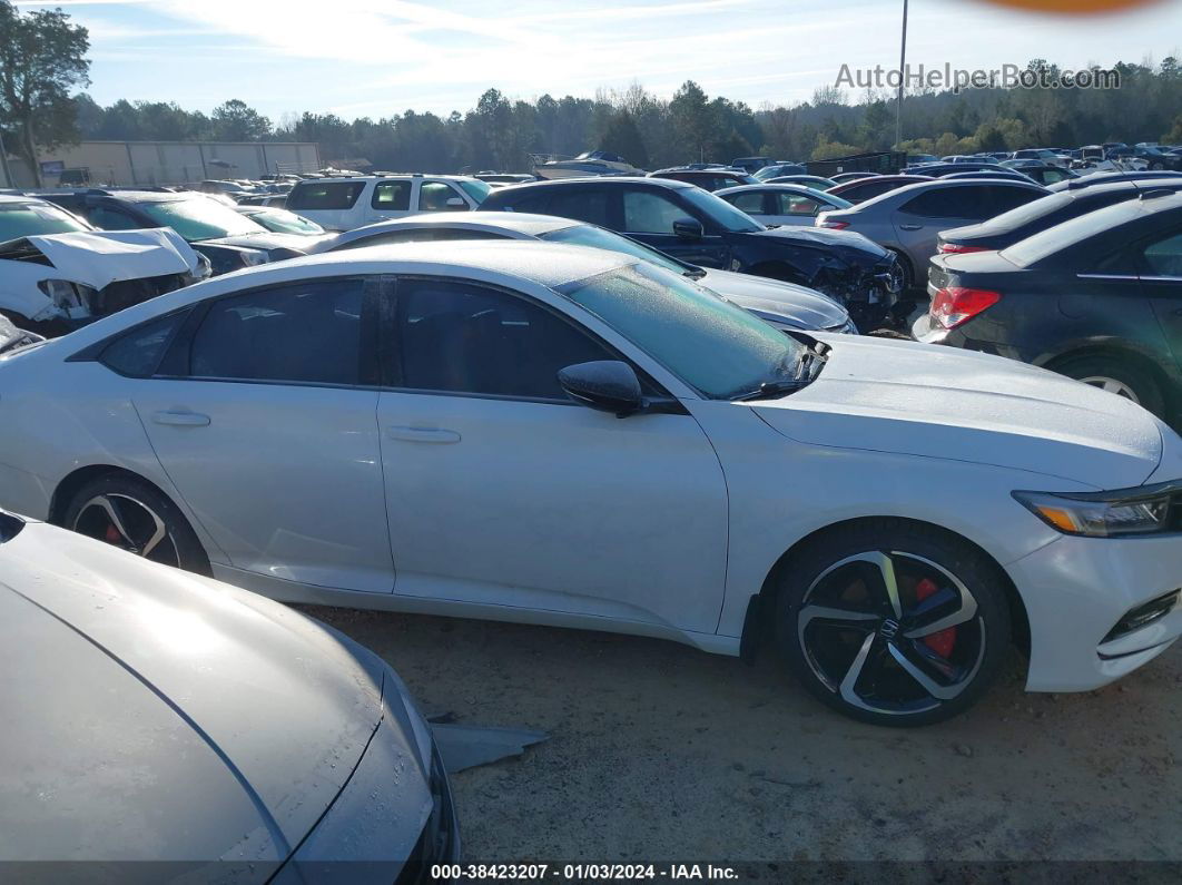 2018 Honda Accord Sport White vin: 1HGCV1F31JA058847