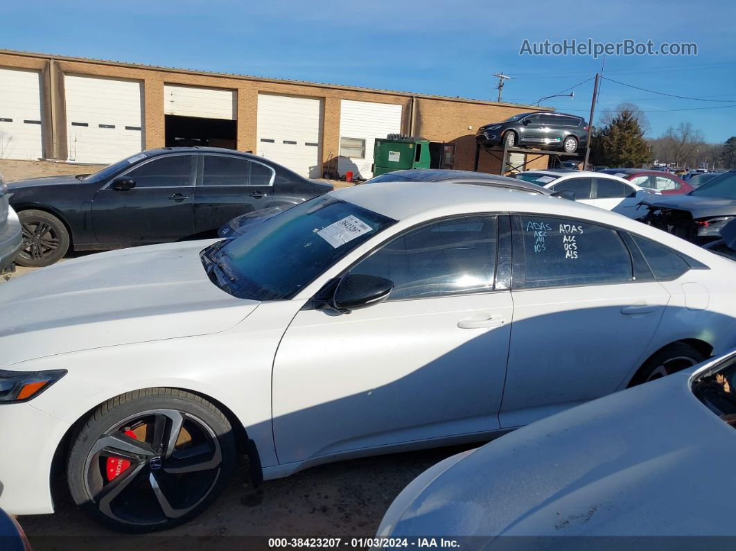 2018 Honda Accord Sport White vin: 1HGCV1F31JA058847