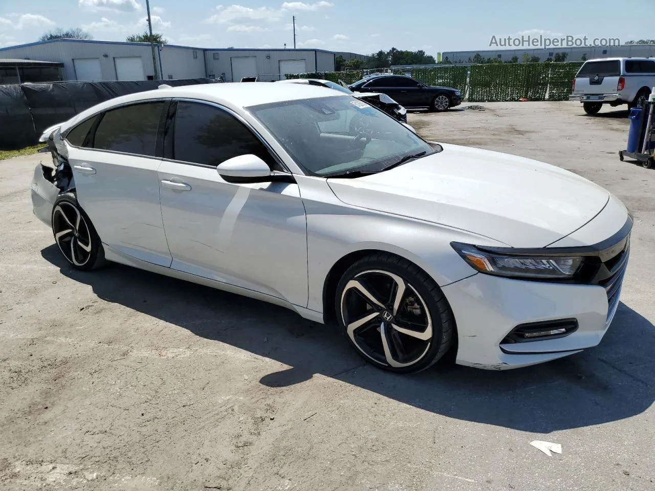 2018 Honda Accord Sport White vin: 1HGCV1F31JA119341