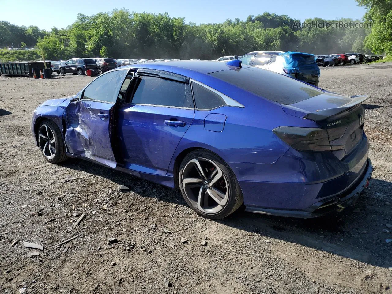 2018 Honda Accord Sport Blue vin: 1HGCV1F31JA132154