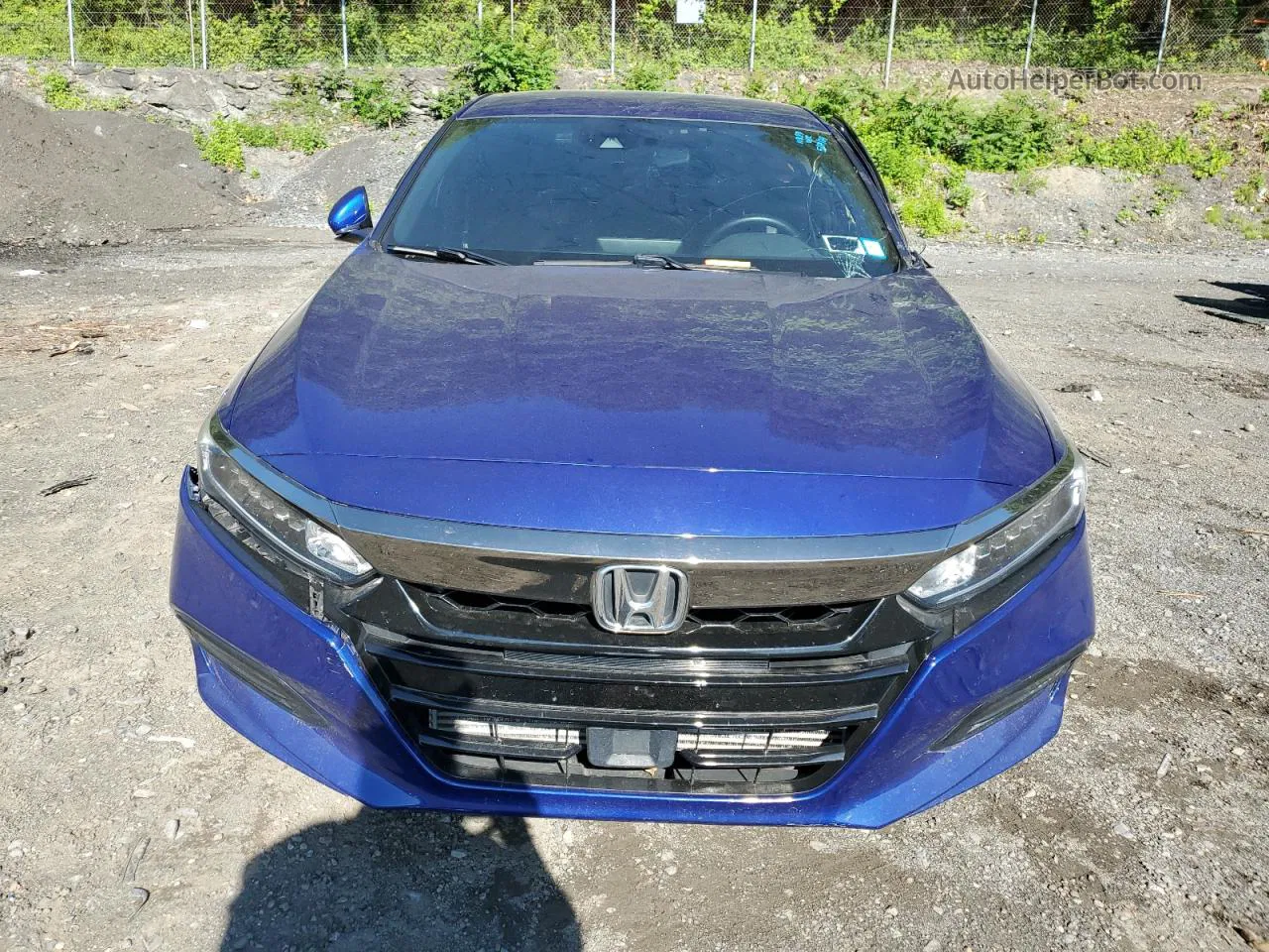 2018 Honda Accord Sport Синий vin: 1HGCV1F31JA132154