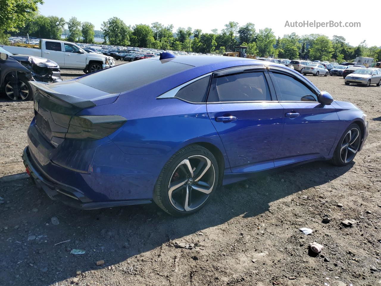 2018 Honda Accord Sport Blue vin: 1HGCV1F31JA132154