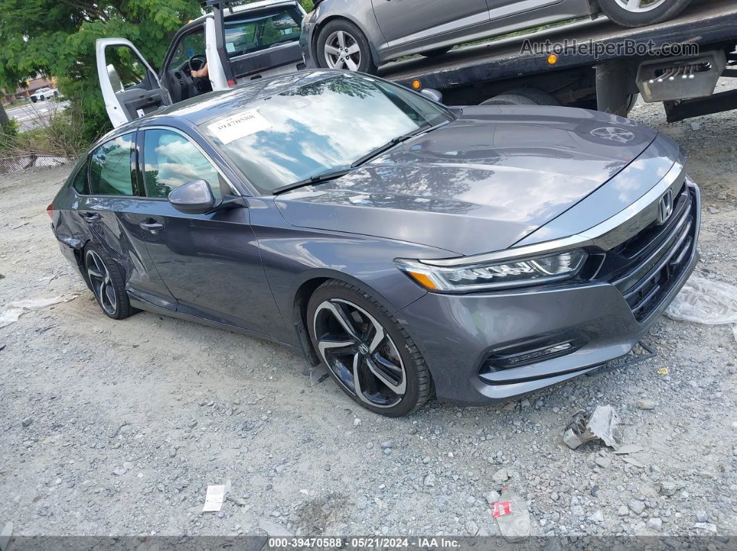 2018 Honda Accord Sport Gray vin: 1HGCV1F31JA146846