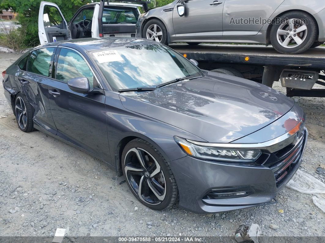 2018 Honda Accord Sport Gray vin: 1HGCV1F31JA146846