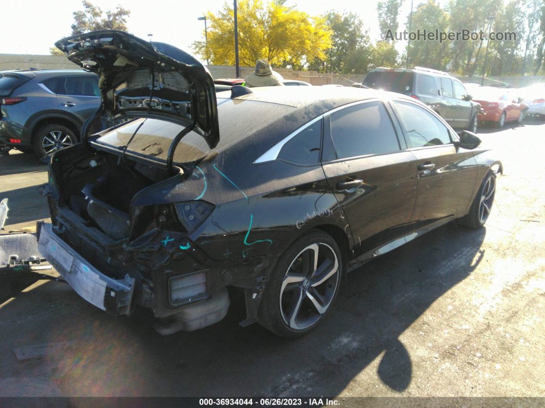 2018 Honda Accord Sedan Sport 1.5t Black vin: 1HGCV1F31JA149343