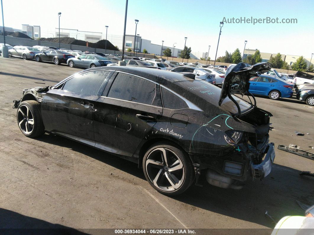 2018 Honda Accord Sedan Sport 1.5t Black vin: 1HGCV1F31JA149343