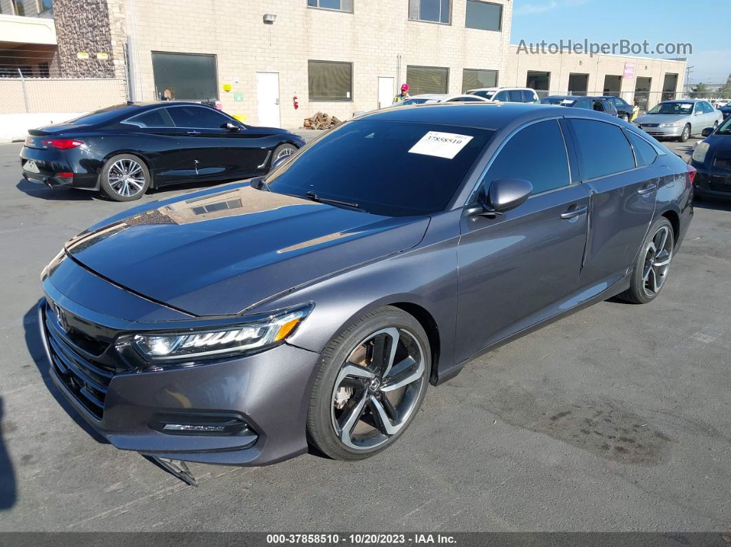 2018 Honda Accord Sedan Sport 1.5t Gray vin: 1HGCV1F31JA187686