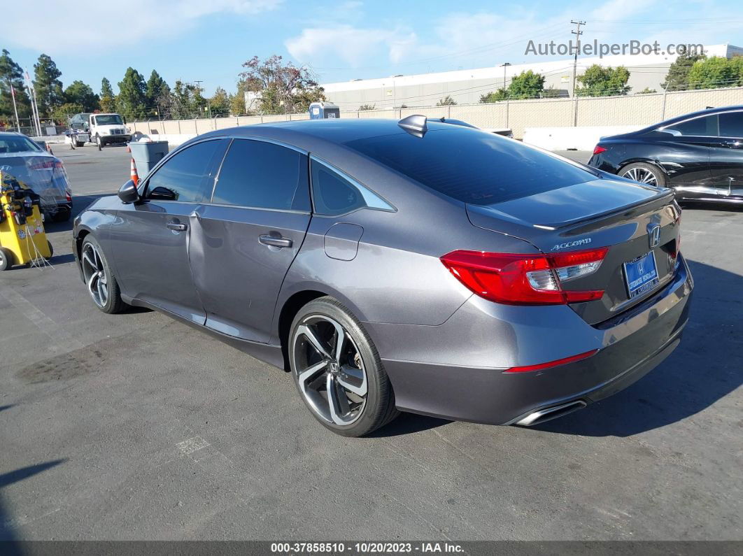 2018 Honda Accord Sedan Sport 1.5t Gray vin: 1HGCV1F31JA187686