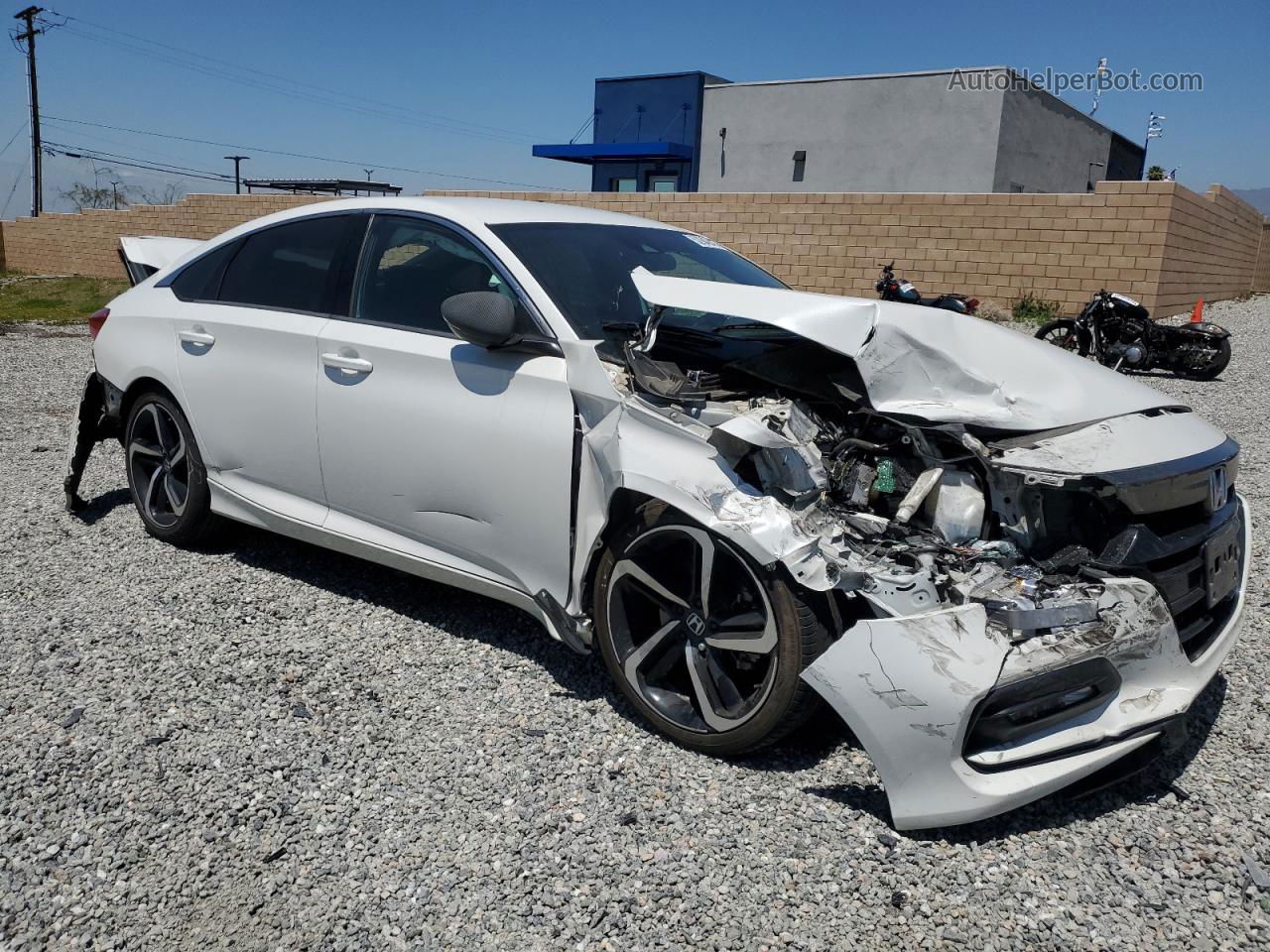 2018 Honda Accord Sport White vin: 1HGCV1F31JA201232