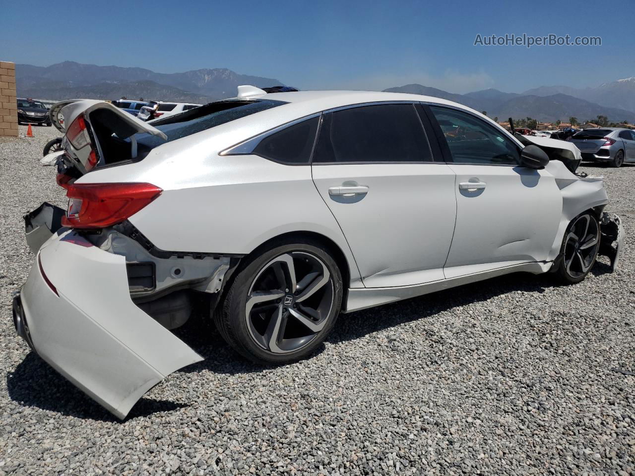 2018 Honda Accord Sport White vin: 1HGCV1F31JA201232