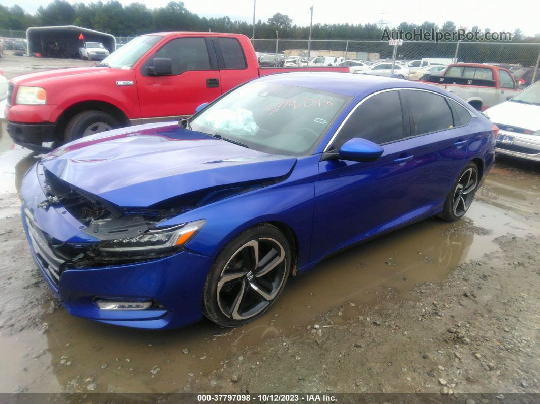 2018 Honda Accord Sport Blue vin: 1HGCV1F31JA230052