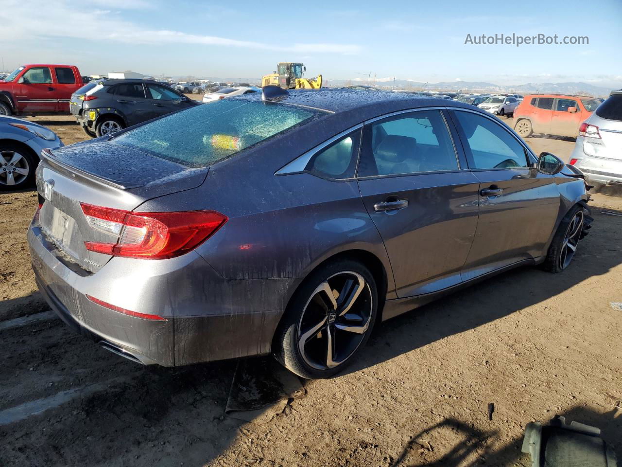 2018 Honda Accord Sport Gray vin: 1HGCV1F31JA240810