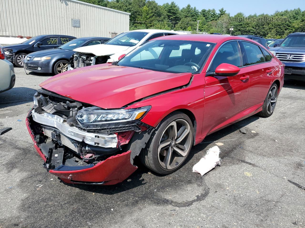 2019 Honda Accord Sport Red vin: 1HGCV1F31KA072166