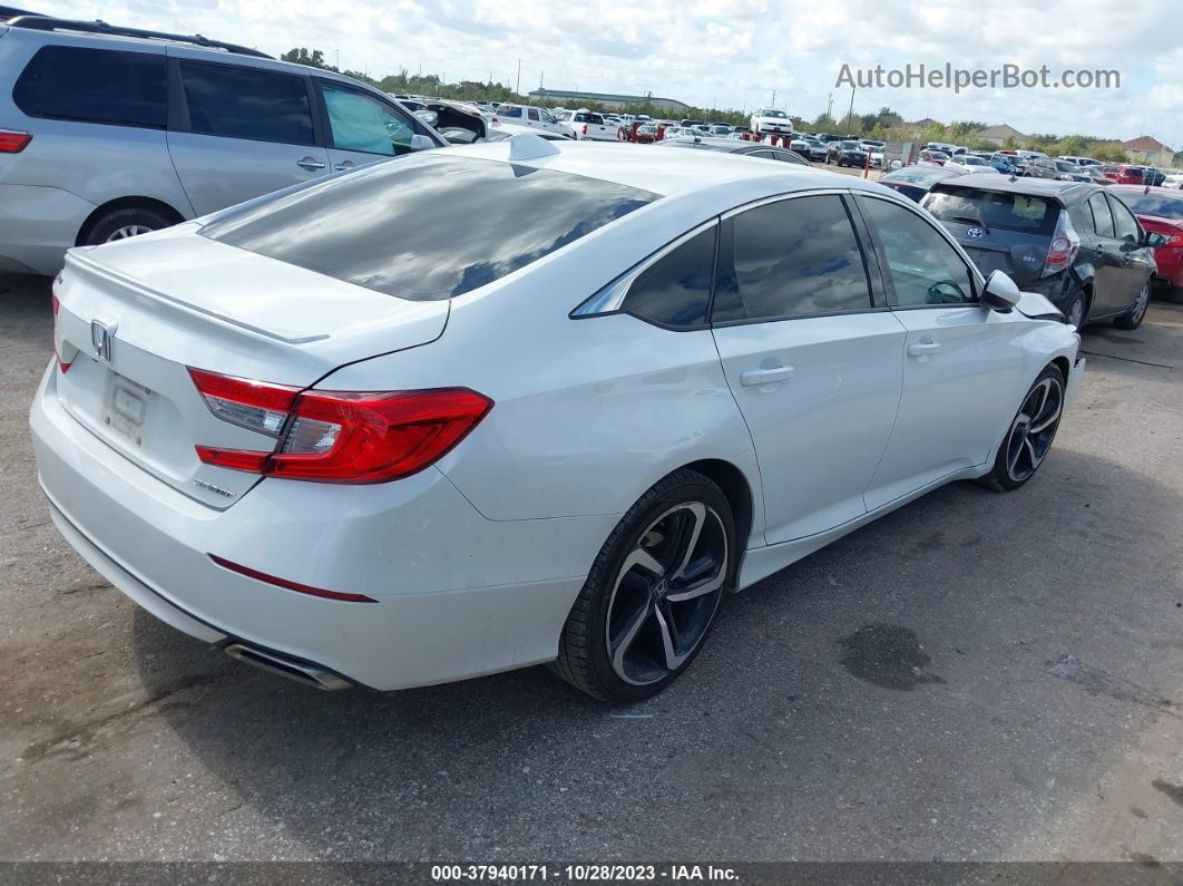 2019 Honda Accord Sedan Sport 1.5t White vin: 1HGCV1F31KA081465