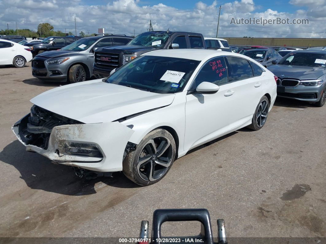 2019 Honda Accord Sedan Sport 1.5t White vin: 1HGCV1F31KA081465