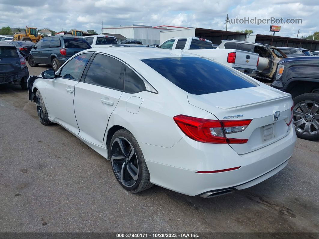 2019 Honda Accord Sedan Sport 1.5t White vin: 1HGCV1F31KA081465