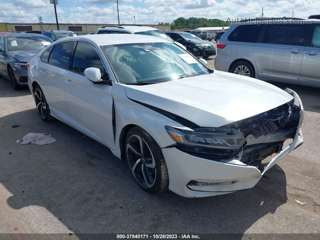 2019 Honda Accord Sedan Sport 1.5t White vin: 1HGCV1F31KA081465