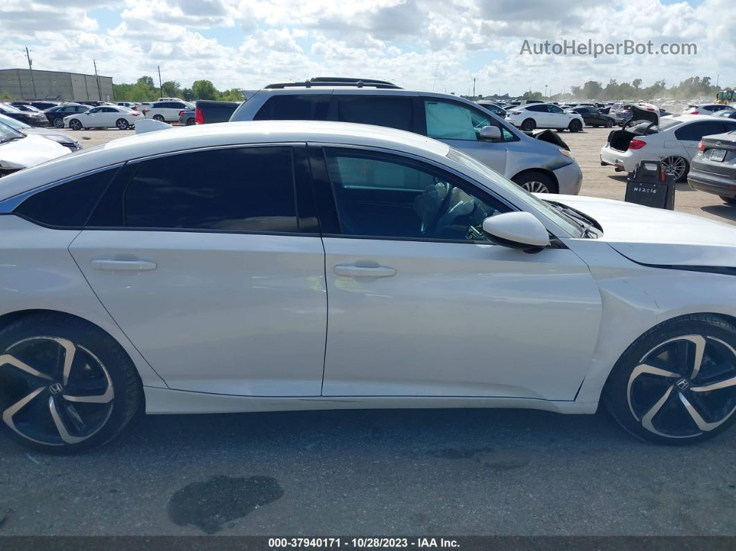 2019 Honda Accord Sedan Sport 1.5t White vin: 1HGCV1F31KA081465