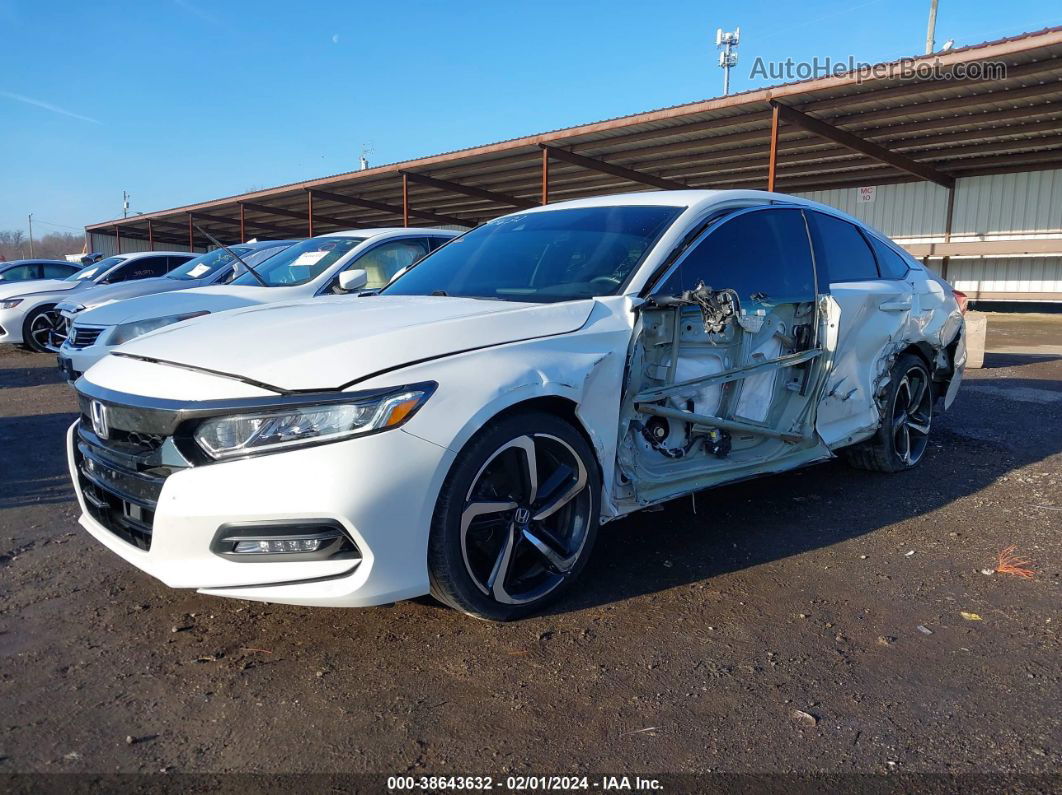 2019 Honda Accord Sport White vin: 1HGCV1F31KA095141