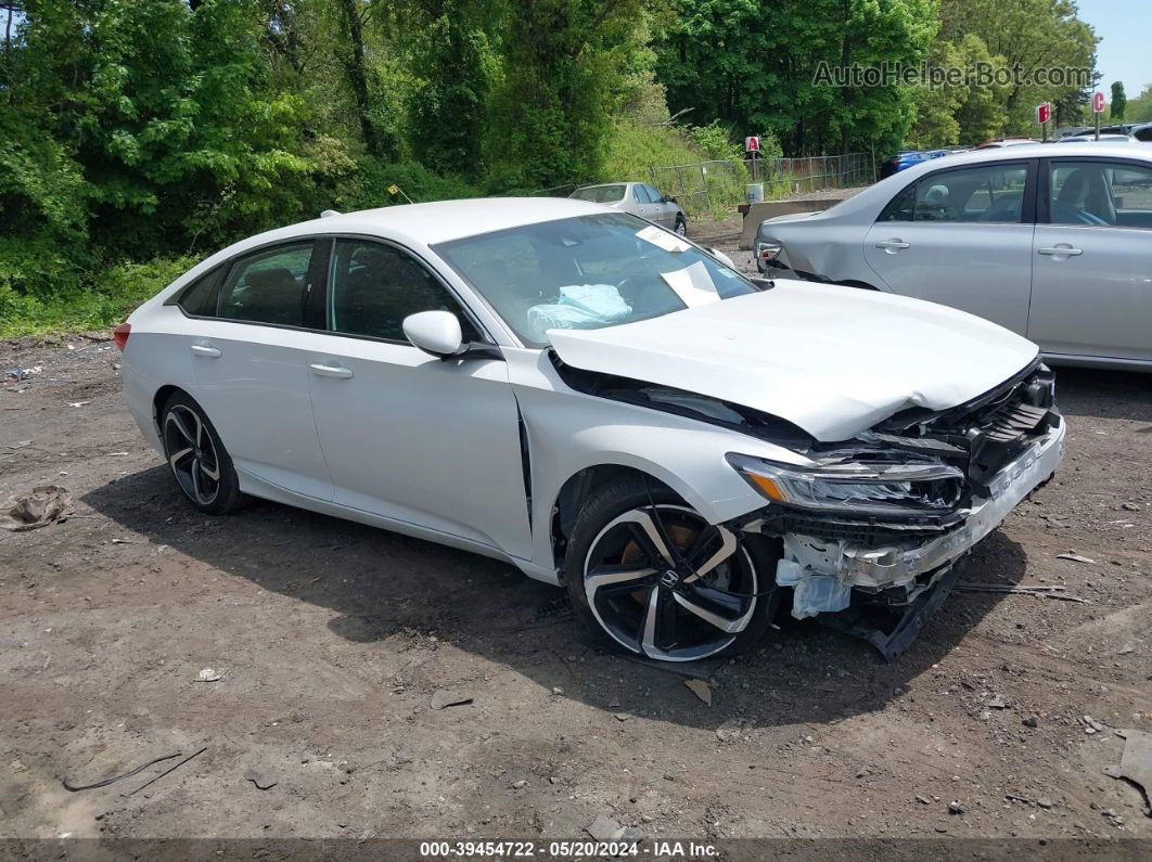 2020 Honda Accord Sport White vin: 1HGCV1F31LA019596