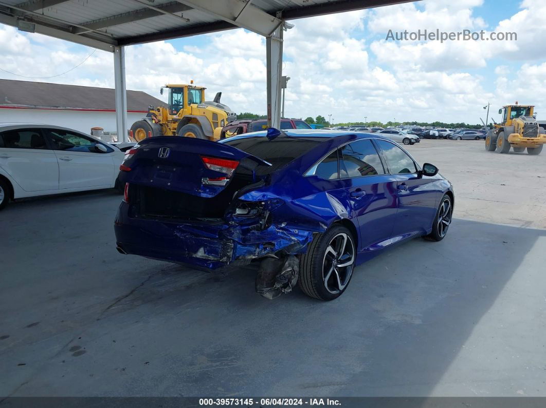 2020 Honda Accord Sport Blue vin: 1HGCV1F31LA035622