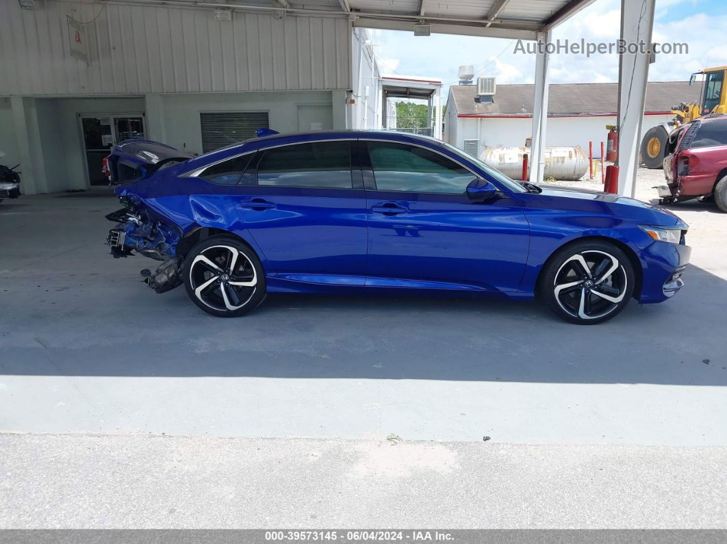 2020 Honda Accord Sport Blue vin: 1HGCV1F31LA035622