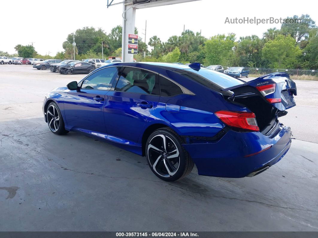 2020 Honda Accord Sport Blue vin: 1HGCV1F31LA035622