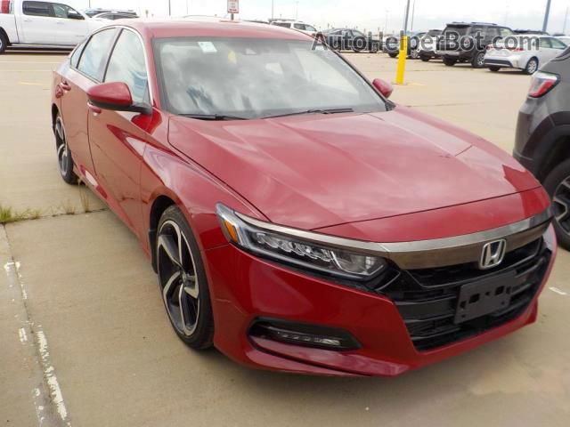 2020 Honda Accord Sedan Sport Red vin: 1HGCV1F31LA136126