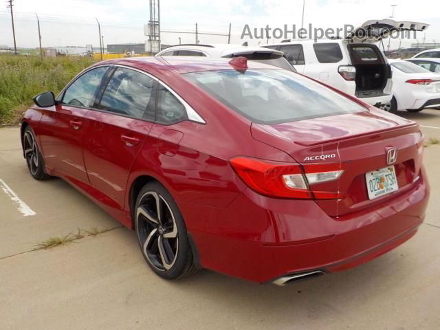 2020 Honda Accord Sedan Sport Red vin: 1HGCV1F31LA136126